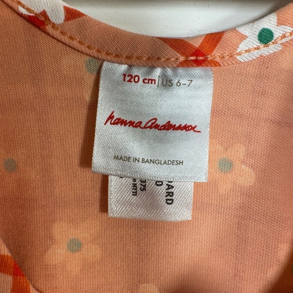 Hanna Andersson Print Skater Dress with Pockets Floral & Grid Size 120cm 6-7 - Picture 2 of 4